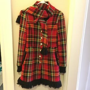 Betsey Johnson Plaid Coat